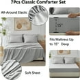 thumbnail image 4 of Sleepdown Comforter Set 7-Piece Bed in a Bag - Light Grey, Queen, 4 of 7