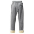 thumbnail image 4 of Men's Sherpa Fleece Lined Sweatpants Heavyweight Warm Running Casual Joggers with Zipper Pockets, 4 of 4