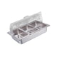 thumbnail image 4 of Chafing Buffet Chafer Set Buffet Chafer Set Bandeja de comida Eventos con tapa Chafers rectangulares Cocina Banquete Comedor Comida Chafer 3 ranuras, 4 of 9