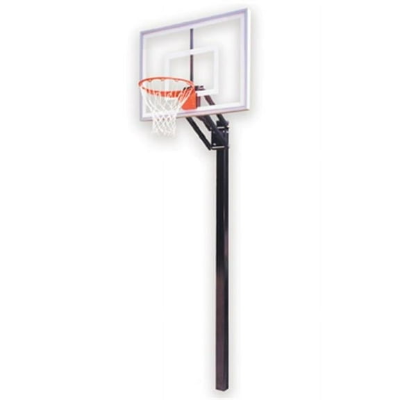 Champ II Steel-Acrylic In Ground Adjustable Basketball System, Desert Gold