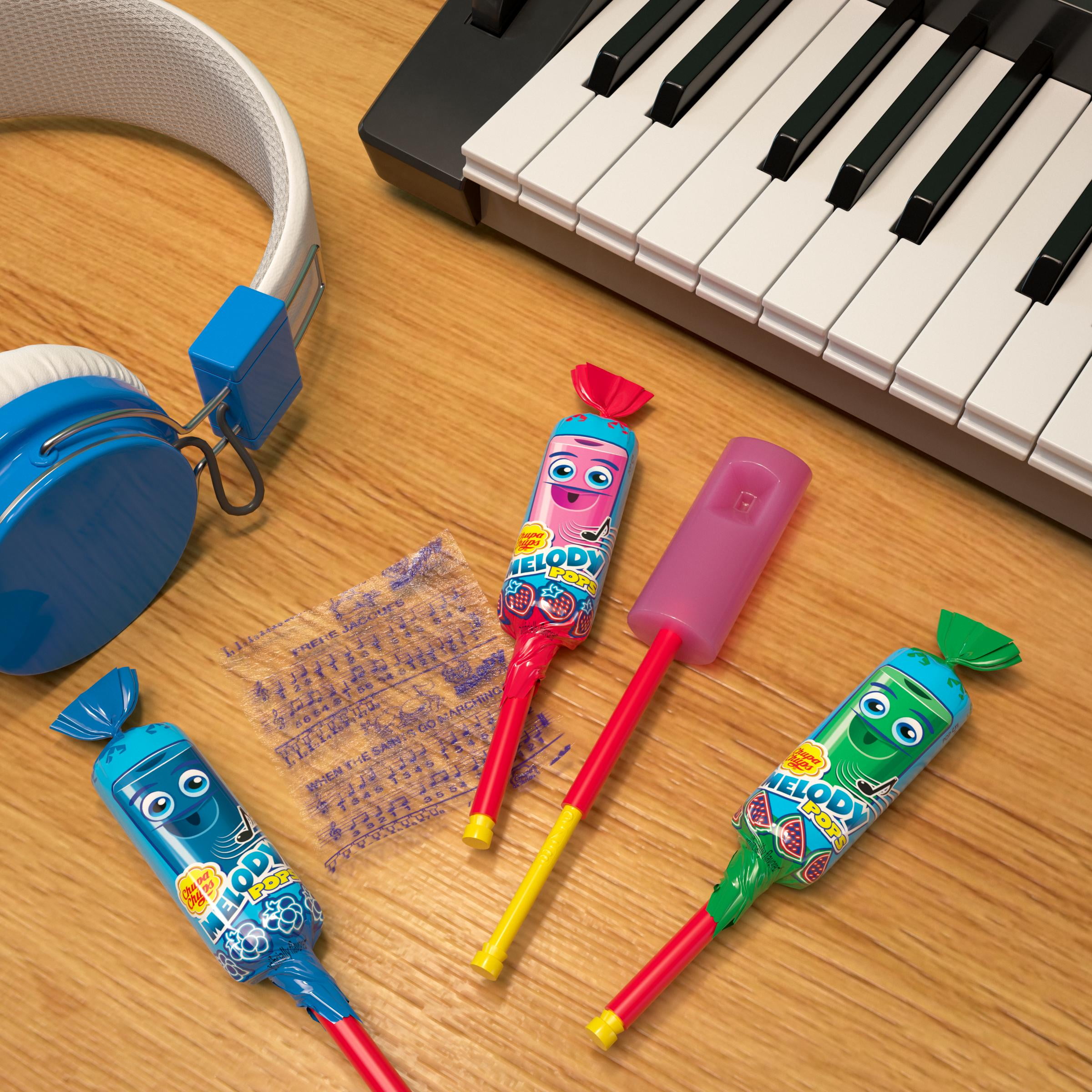 Chupa Chups Melody Pop, Assorted Flavors, Whistle Lollipops