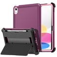 thumbnail image 3 of AICase For Apple iPad 10th Generation Case Shockproof Heavy Duty Rugged Cover Built-in Screen Protector,Purple/Pink, 3 of 11