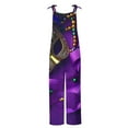 thumbnail image 5 of Awdenio Ladies Sleeveless Romper Dressy Adjustable Straps Mardi Gras Overalls Off-Shoulder Mask Print Cotton Linen Jumpsuit, 5 of 5