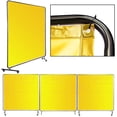 thumbnail image 4 of VEVOR Welding Screen  6' x 6' Welding Curtain Welding  Flame Retardant 3 Panel Welding Curtain with Frame and Wheels, Translucent Welding Shield, Flame Resistance Weld Curtain, Adjustable Size, Yellow, 4 of 9