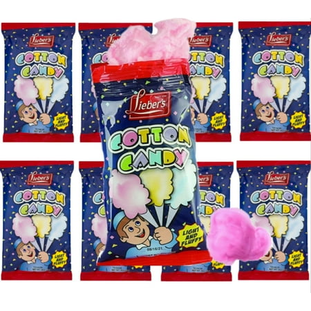 Lieber's Cotton Candy, 0.8 oz (Pack of 8)