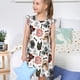 thumbnail image 4 of Fotbe Hip Hop Dog Vestido de Dormir para Niñas de 3 a 10 Años, Mangas Cortas, Estilo Princesa, Pijama Camisón con Mangas Voladas-XX-Large, 4 of 6