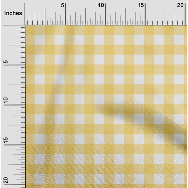 oneOone Cotton Poplin White Fabric Gingham Check Sewing Craft Projects Fabric Prints By Yard 42 Inch Wide