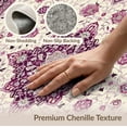 thumbnail image 6 of ODIKA 8'x10' Washable Area Rug Durable, Non-Slip Plum Purple Boho Scroll Border Fuzzy Abstract Swirl Ombre for Living Room, Under Sectional, Family, 6 of 7