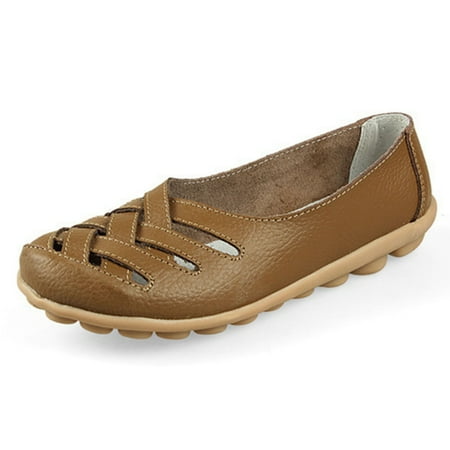 

Wavsuf Sandals for Women Casual Summer Breathable Hollow Out Khaki Sandals Shoes Size 9