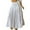 White, variant on VONDA Women's Fashion High Waist Pleated Casual Solid Color Baggy Skirts