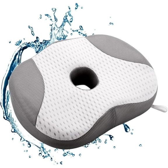 Hot Tub Booster Seat, Weighted Hot Tub Pillow with Powerful Non-Slip Suction Cups, 4D Air Mesh Ergonomic, Booster Cushion, Quick Dry Spa Pillow for Indoor Outdoor Hot Tub