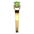 thumbnail image 3 of 1.06 ct Round Cut Natural Peridot Solitaire 14K Yellow/White Gold Womens Engagement Ring, 3 of 5
