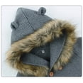 thumbnail image 4 of Toddler Boys Girls Winter Knitted Cardigan Jacket with Hood Cute Bear Ear Fall Sweater Outwear, 4 of 7