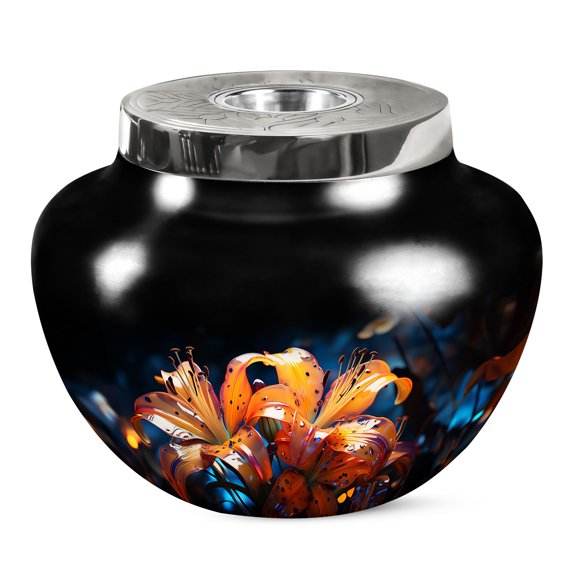 Lilly Flower Urn - Burial Urns For Adult Human Ashes - Urn For Ashes For Women - Human Urns For Ashes - human urns for ashes adult Funeral(Size - 10inch)