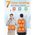 thumbnail image 4 of Txeol Heated Jacket for Men,Electric USB Charing Zip Up Hooded Jackets with Pockets 7 Heating Zones Outdoor Warm Coats,Gray,XXXL, 4 of 8