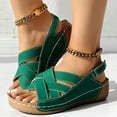 thumbnail image 2 of Mostsola Womens Gladiator Sandals Cross Strap Slingback Walking Shoes Adjustable Platform Sandal, 2 of 7