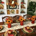 thumbnail image 3 of Fall Tree Leaves Table Runner-Cotton Linen- 120 Inch Holiday Dresser Scarves, Watercolor Autumn Orange Maple Leaf Tablerunner for Kitchen Coffee/Dining Bedroom Living Room Dinner Scarf Décor 13x120, 3 of 7