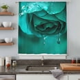 thumbnail image 5 of Green Rose Sheer Curtains 63 Inches Long, Elegance Fantasy Flowers Romantic Light Filering Curtains, Breathable Simi Curtain Privacy Drapes for Living Room Bedroom Lightweight Window Treatment, 5 of 9