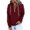 Wine, variant on IROINNID Women's Long Sleeve Hoodie Mid-Length Solid Color Stylish Sweatshirt Pullover Tops, Pink