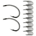 thumbnail image 2 of GARENDE 50Pcs Barb Curved Fly ing Hooks Equipment Fly Tying Hooks for Trout Bass 14.4mmx24.1mm, 2 of 9