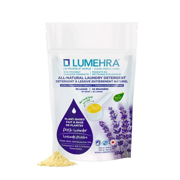 Lumehra Natural Lavender Laundry Detergent Powder 50 Washes 250 grams