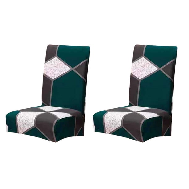 LUVCLS Juego de 2 fundas para sillas de comedor Lttoisl, funda elástica estampada para silla de comedor, funda protectora de silla de cocina de licra extraíble y lavable, protector de asiento para f
