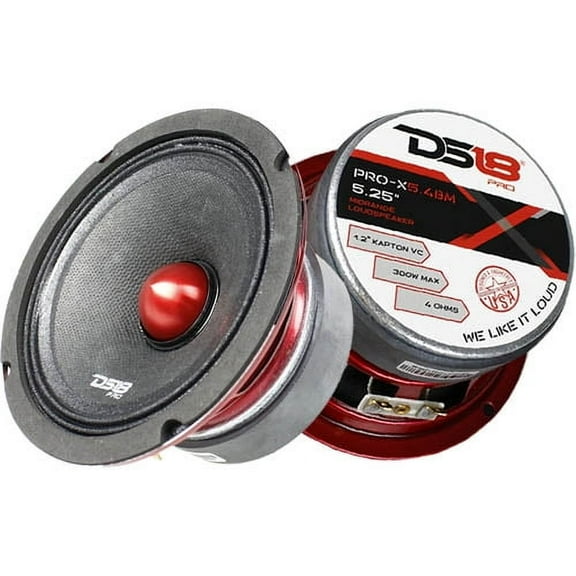 2 DS18 PRO-X5.4BM 300W Max 5.25" Midrange Loud Speakers 4 Ohm High Strength New