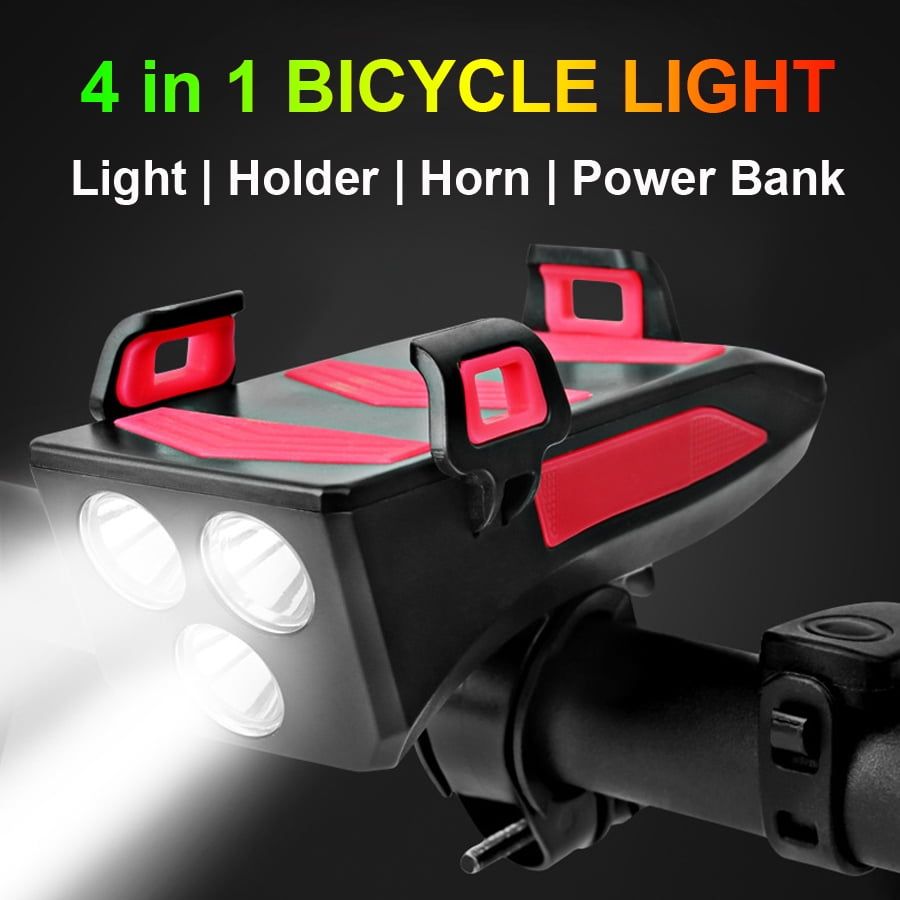 5 IN 1 Led Bicycle Light Front Solar Horn Phone Holder bicycle Lamp 4000mAh Flashlight for Bike Li 5 IN 1 Led Bicycle Light Front Solar Horn Phone Holder bicycle Lamp 4000mAh Flashlight for Bike Li