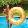 Play Day Inflatable Glitter Ring Pool Float, Gold
