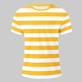 thumbnail image 6 of Men's Short Sleeved Crew Neck T Shirt Casual Top Loose Fit Athletic Running Gym Workout Tee Tops XL Yellow Men's Short Sleeved T Shirt, 6 of 7