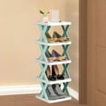 thumbnail image 6 of Usloyux Under $5 5 Layer Stackable Shelving Unit, Multitier Detachable Storage Rack, DIY Home Organization Bookcase, Pantry Bathroom Living Room Shelf with Sturdy X-Shaped Frame, 6 of 6