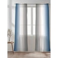 thumbnail image 2 of Sheer Curtains 108 inches Long, Abstract Lake Blue Gray Gradient Ombre Light Filtering Sheer Window Curtains Rod Pocket Voile Drapes for Bedroom Living Room, 52"W x 108"L 2 Panels, 2 of 7