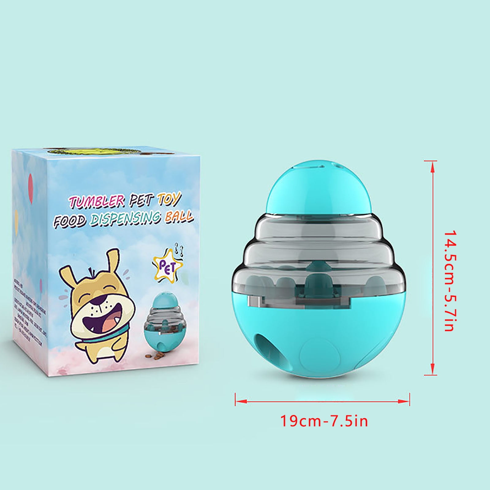 Pet Ball Leakage of Food Toy Dog Tennis Food Reward Machine Interactive  Treatment Slow Feeder Toy Suitable for Cats and Dogs