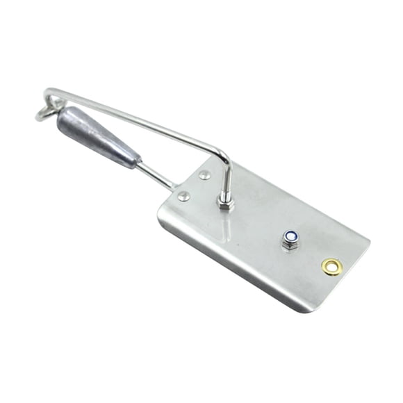 relayinert Heavy Duty Fishing Planer With Stainless Steel Blade Offshore Downrigger Planer For Wahoo Kingfish Fishing Silver 12cm