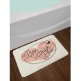 thumbnail image 2 of Live Laugh Love Bath Mat, Romance Valentine's Day Theme Calligraphy Art Heart Butterfly, Non-Slip Plush Mat Bathroom Kitchen Laundry Room Decor, 29.5 X 17.5 Inches, Pale Pink Black White, Ambesonne, 2 of 2