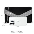 thumbnail image 5 of Bolso de noche Dasein para mujer, formal, fiesta, boda, negro, 5 of 5
