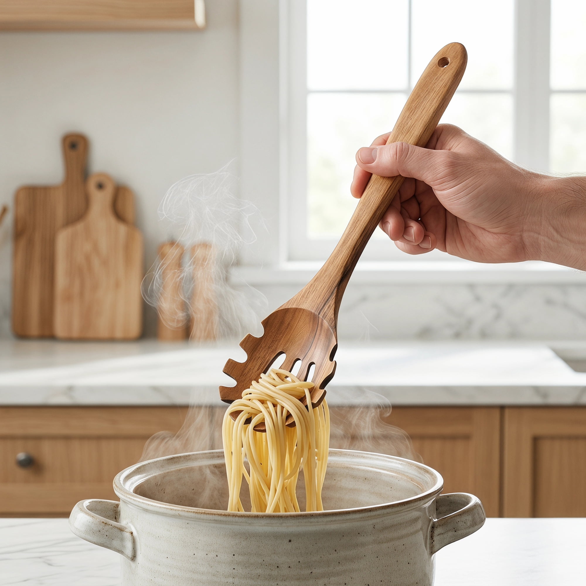 Unique Bargains Durable Non Stick Safe Heat Resistant Utensil Pasta spoon A 12.6" x 3.1"