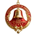 thumbnail image 4 of 4 Pcs USA 250th Anniversary Liberty Bell Hanging Ornament, Acrylic USA 250th Anniversary Bell Christmas Gold Bell Ornament for Christmas Tree Garden Collectors Patriotic, 4 of 4