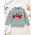 thumbnail image 3 of 0-3Y Autumn Winter Baby Boys Christmas Sweaters 6M 9M 12M 18M 24M 3Y Long Sleeve Round Neck Cartoon Print Knit Pullover Tops, 3 of 10