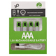 thumbnail image 2 of Paquete con 4 Pilas AAA 1.5v Recargables USB C 750mWh Carga Rápida HYGE, 2 of 11