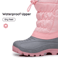 thumbnail image 3 of Apakowa Boys Girls Snow Boots Outdoor Slip Resistant Insulated Waterproof Winter Snow Boots (Color : Pink, Size : 4 Big Kid), 3 of 8