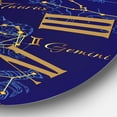 thumbnail image 3 of Designart 'Zodiac With Constellations And Zodiac Signs' Modern Wall Clock, 3 of 5