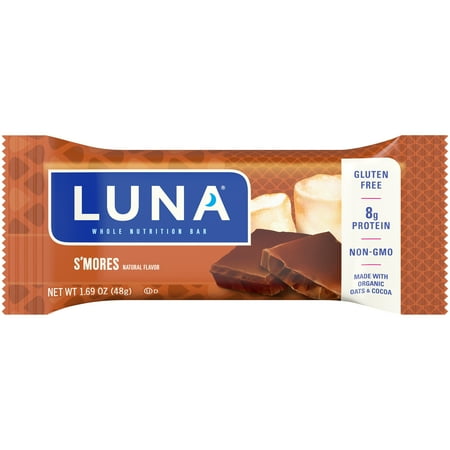 Luna Bar Whole Nutrition Snack Bars, S'mores, 15 Ct, 1.69 oz