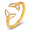 Gold, variant on Women's Mermaid Tail Ring, Stainless Steel Double Tail Band, Sizes 5-9, Filled Tail Detail, for Dinner Dates, Parties and Everyday Wear, Birthday Gift for Her