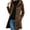 Bronze, variant on Women Winter Casual Single Breasted Hooded Jacket Pea Coat Long Wool Blend Coat Jacket Trench Coat Overcoat Purple 3XL