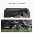 thumbnail image 5 of Patio Furniture Set - All-Weather - 7 Piece Patio Outdoor Conversation Set, Modular Wicker Rattan Sectional Sofa for Backyard, Garden, Poolside, Balcony, Porch, Patio, Brown/Dark Gray, 5 of 8