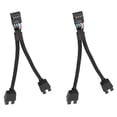 thumbnail image 1 of 2Pcs Computer Motherboard USB 2.0 9 Pin to Dual 9 Pin Extension Cable Y Splitter Audio HD Extension Cable, 1 of 5