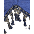 thumbnail image 3 of 2-Piece Solid Faux Silk Waterfall Ascot Window Curtain Valance with Tassels Trim Rod Pocket 55" x 18" Wave, 3 of 4
