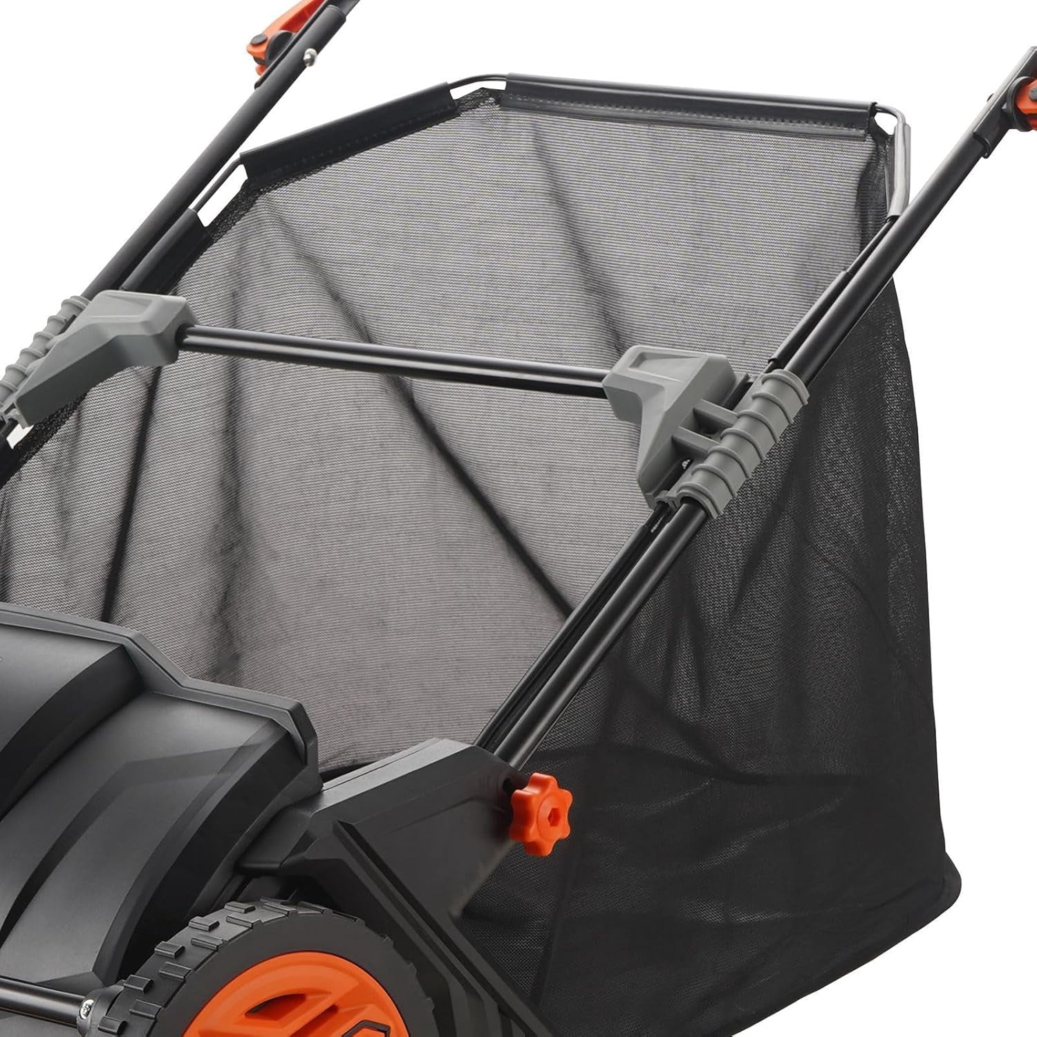 Push Lawn Sweeper 21 Inch Leaf and Grass Collector with 3.5 cu ft Hopper Bag Heavy Duty Yard Sweeper with Adjustable Height Spinning Brushes for Lawn Garden Cleaning