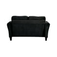 thumbnail image 4 of Small Loveseat Sofa Couch,57" Velvet Upholstered 2-Seater Sofa Couch for Small Space,Living Room,Bedroom,Office,Black, 4 of 7